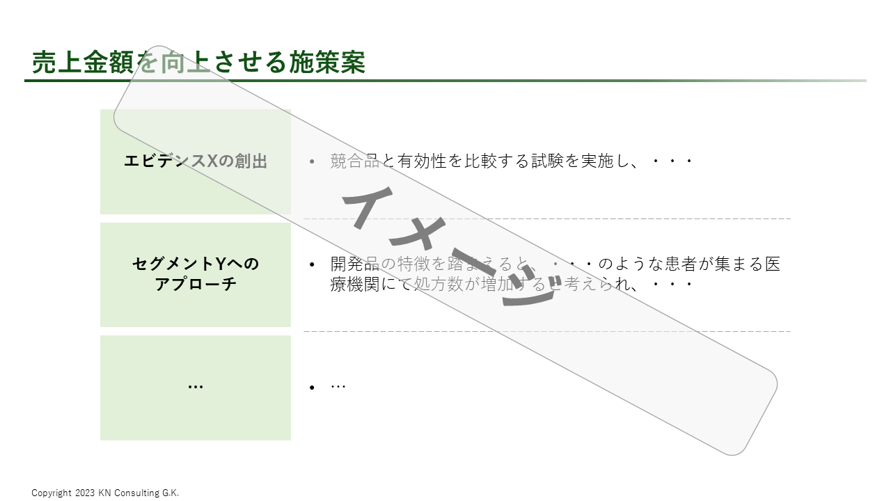 KN Consulting - KNC - アウトプット - 事業性評価